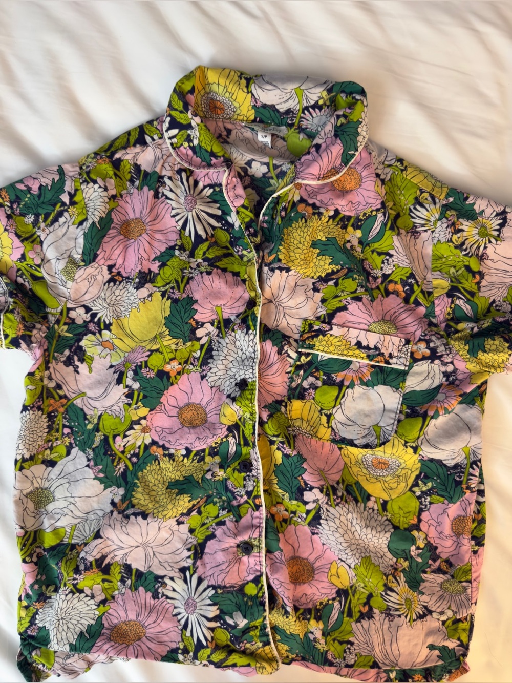 Vera Bradley Lightweight Cotton Pajama Set in Floral Bloom Pattern | Size Small - Picture 2 of 4